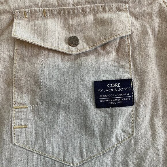 Men's Core by Jack Jones Button Down Short Sleeve Shirt - Picture 3 of 7